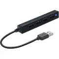 Speedlink SNAPPY SLIM USB hub - 4 ports - Sort