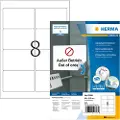 Herma Flytbare Etiketter 96x63. 100 Ark Din A4 Klistermærke 5 Mm 800 Enheder