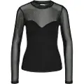 Noisy May Langærmet Mesh Top