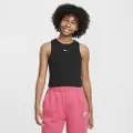 Nike Ribbet Nike Sportswear-tanktop til piger - sort