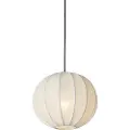 QAZQA Japandi pendellampe hvid silke 30 cm - Plu