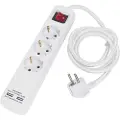 PR Home - Stikdåse 3 stik + Usb 1,4 m - Hvid - Tilbehør - - Homeroom