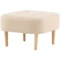 Venture Home - Puf Salina 59x40 - Hvid - Fodskamler & puffer - - Homeroom
