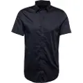 Armani Exchange AIX Armani Exchangetil mænd. 8NZCBFZN10Z1510 Navy poplin-skjorte (XS), Casual, Bomuld, Korte ærmer, Blå