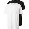 Hugo Boss BOSStil mænd. 50478019 Pakke 2 Logo T-shirts sort, hvid (M), Casual, Korte ærmer, Økologisk bomuld, Bæredygtig