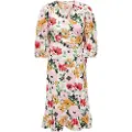 ONLY Olivia Wrap Midi Kjole Med 3/4 ærmer