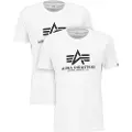 Alpha industries Basic T-shirt Med Korte ærmer 2 Enheder