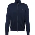 Gant Ganttil mænd. 8030164 Cardigan med lynlås Casual Cotton Navy (S), Bomuld, Lange ærmer, Blå