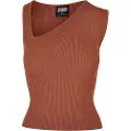 Urban Classics Rib Asymmetric ærmeløs T-shirt