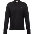 Gant Ganttil mænd. 2230 Shield pique polo shirt sort (5XL), Casual, Bomuld, Lange ærmer
