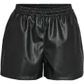 Noisy May Imiteret Læder Shorts