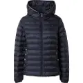 Tommy Hilfiger Tommy Hilfigertil kvinder. WW0WW42046 Dunjakke med hætte og lynlås navy (XXS), Casual, Lange ærmer, Genanvendt polister, Bæredygtig, Blå