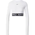 Nike Kort Nike Pro Dri-FIT-top med lange ærmer til kvinder - hvid
