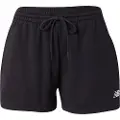 New Balance New Balancetil kvinder. WS41500 Sport Essentials shorts i fransk frotté, sort (S), Casual, Bomuld, Multisport, Bæredygtig