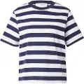 Selected Essential Striped Boxy T-shirt Med Korte ærmer