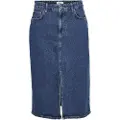 Object Denim Midinederdel