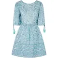 Pepe Jeans Pepe Jeanstil kvinder. PL953478 Margot-kjole blå (L), Casual, Bomuld, Korte ærmer