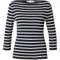 Tommy Hilfiger Tommy Hilfigertil kvinder. WW0WW40589 Ny Cody T-shirt marineblå (XXL), Casual, Bomuld, 3/4 ærmer