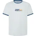 Pepe Jeans Pepe Jeanstil mænd. PM509437 Adan T-shirt (S), Hvid, Casual, Korte ærmer, Økologisk bomuld, Bæredygtig