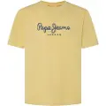 Pepe Jeans Pepe Jeanstil mænd. PM509428 Abel gul T-shirt (XXL), Casual, Korte ærmer, Økologisk bomuld, Bæredygtig