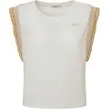 Pepe Jeans Pepe Jeanstil kvinder. PL505888 Edma T-shirt hvid (M), Casual, Uden ærmer/stropper, Økologisk bomuld, Bæredygtig