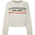 Pepe Jeans Pepe Jeanstil kvinder. PL581444 Sweatshirt Edeline hvid (XS), Casual, Bomuld, Bæredygtig
