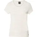 G-Star G-Startil kvinder. D24533-D244-G615 Top Stripe Eyben Slim V-Neck 2.0 beige (S), Casual, Korte ærmer, Økologisk bomuld, Bæredygtig