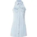 Wrangler Denim Collared Langærmet Midi-kjole