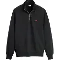 Levi's Levi'stil mænd. A8606-0000 Original Housemark sweatshirt med kvart lynlås, sort (XS), Casual, Bomuld