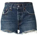 Levi's Levi'stil kvinder. 56327-0411 Kort 501 Original High Rise blå (27), Casual, Bomuld, Denim
