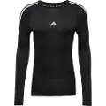 Adidas Techfit Compression 3 Stripes T-shirt Med Lange ærmer