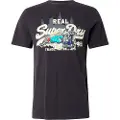 Superdry Superdrytil mænd. M1011996A New York Vl Graphic T-shirt sort (L), Casual, Bomuld, Korte ærmer