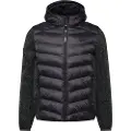 Superdry Superdrytil mænd. M5012042A Strikket hybridjakke med hætte Storm grey (M), Casual, Grå, Genanvendt polister, Bæredygtig