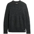 Superdry Superdrytil mænd. M6110638A Flettet strikket trøje Jacob mørkegrå (XXL), Casual, Akryl, Bæredygtig