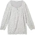 Tom Tailor 1043101 Crincle Alloverprinted 3/4 ærmet T-shirt