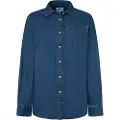 Pepe Jeans Pepe Jeanstil kvinder. PL304895HT8 Boyfriend-skjorte blå (M), Casual, Bomuld, Lange ærmer, Bæredygtig
