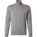 Gant Ganttil mænd. 8030563 Klassisk grå bomuldstrøje med rullekrave (S), Casual