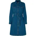 Pepe Jeans Pepe Jeanstil kvinder. PL953581HT8 Denim Regular Kjole blå (XS), Casual, Bomuld, Lange ærmer, Bæredygtig