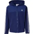 Adidas Originals Adicolor 3 Stripes Teddy Fleece Sweatshirt Med Lynlås