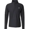 New Balance - Space Dye 1/4 Zip Black Heather til Unisex - Størrelse S - Sort