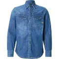 G-Star G-Startil mænd. D23616-D252-G749 Dakota Slim Shirt blå (XXS), Casual, Bomuld, Lange ærmer