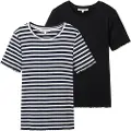 Tom Tailor 1044815 Slim Rib Tee T-shirt Med Korte ærmer