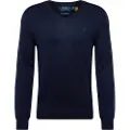 Ralph Lauren Polo Ralph Laurentil mænd. 710946142001 Vaskbar uldtrøje Slim Fit navy (M), Casual, Bomuld, Blå