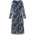 Tom Tailor Printed Mesh Langærmet Midi-kjole