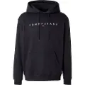 Tommy Hilfiger Tommy Jeanstil mænd. DM0DM20746 Reg Linear Logo sweatshirt sort (XXL), Casual, Økologisk bomuld, Bæredygtig