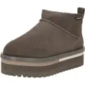 Tommy Hilfiger Tommy Jeanstil kvinder. EN0EN02599 Ankelstøvler med plateau og varmt gråt for (38), Læder, 3-5 cm, Ingen, Casual