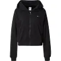 Nike Løs Nike Sportswear Chill Terry-hættetrøje til kvinder i french terry med fuld lynlås - sort