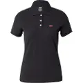 Levi's Levi'stil kvinder. 52599-0046 Slim polo shirt sort (S), Casual, Bomuld, Korte ærmer