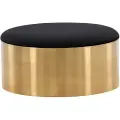 Furniture Fashion - Siddepuf Puff, Diameter 75 cm - Sort - Fodskamler & puffer - - Homeroom