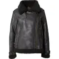 Superdry Superdrytil kvinder. W5011689A Aviatorjakke i syntetisk lammeskind, sort (XS), Casual, Polyester